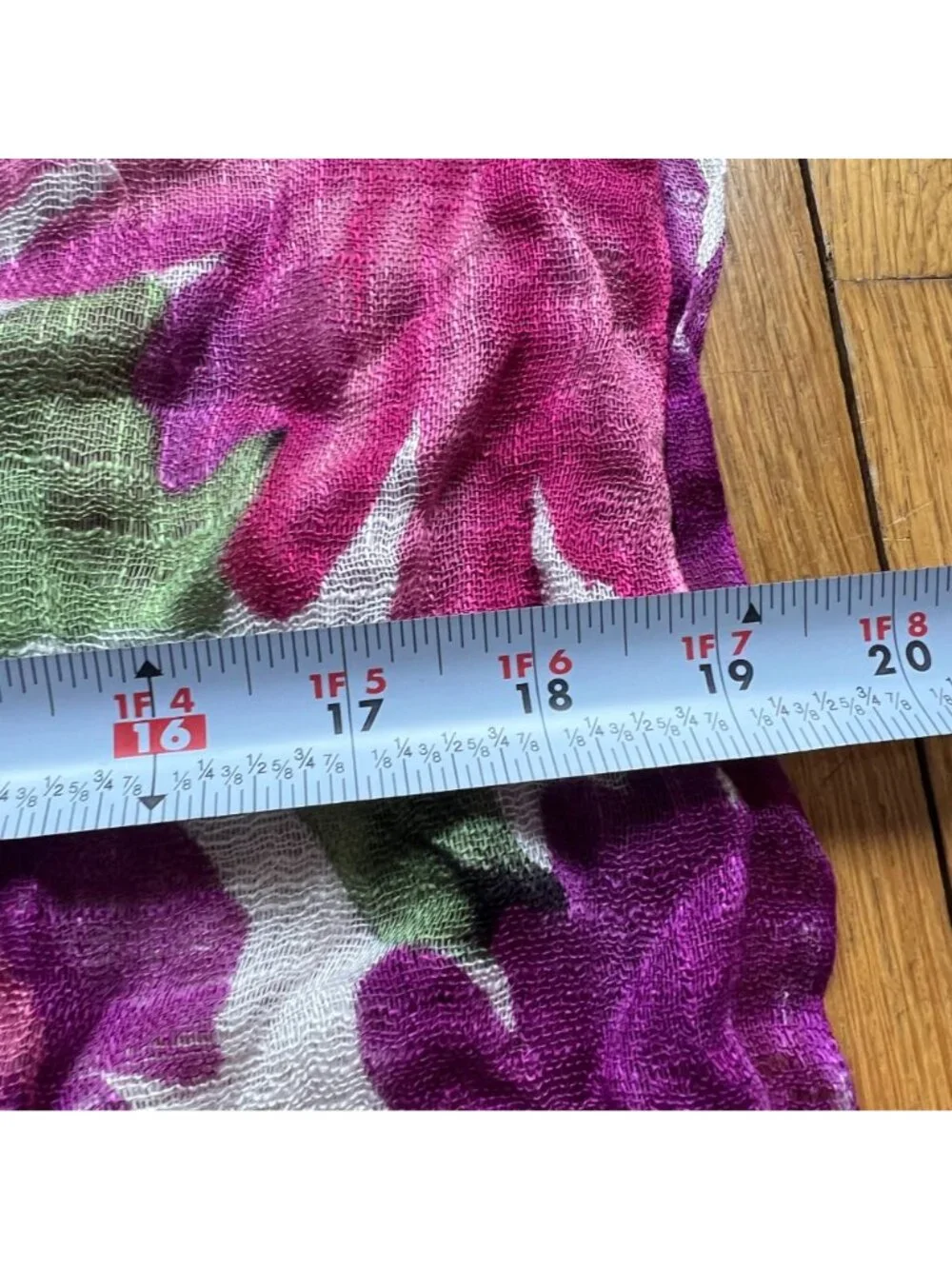 Purple Floral 100% Linen Size 70